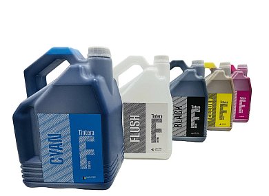 Сольвентные чернила Tintera F-series, CMYK, набор 4 шт по 5 литров