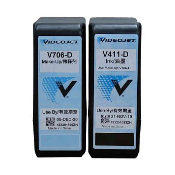 Оригинальные чернила Videojet V411-D на основе растворителя в картриджах