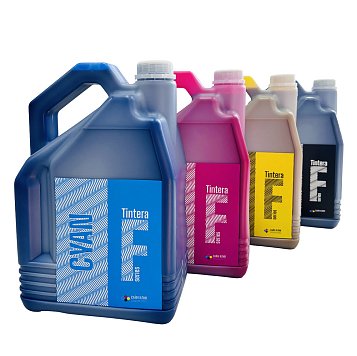 Сольвентные чернила Tintera F-series, цвет голубой CYAN, 5 литров