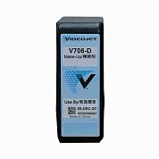  Оригинальный картридж Videojet V706-D с сольвентными чернилами, 